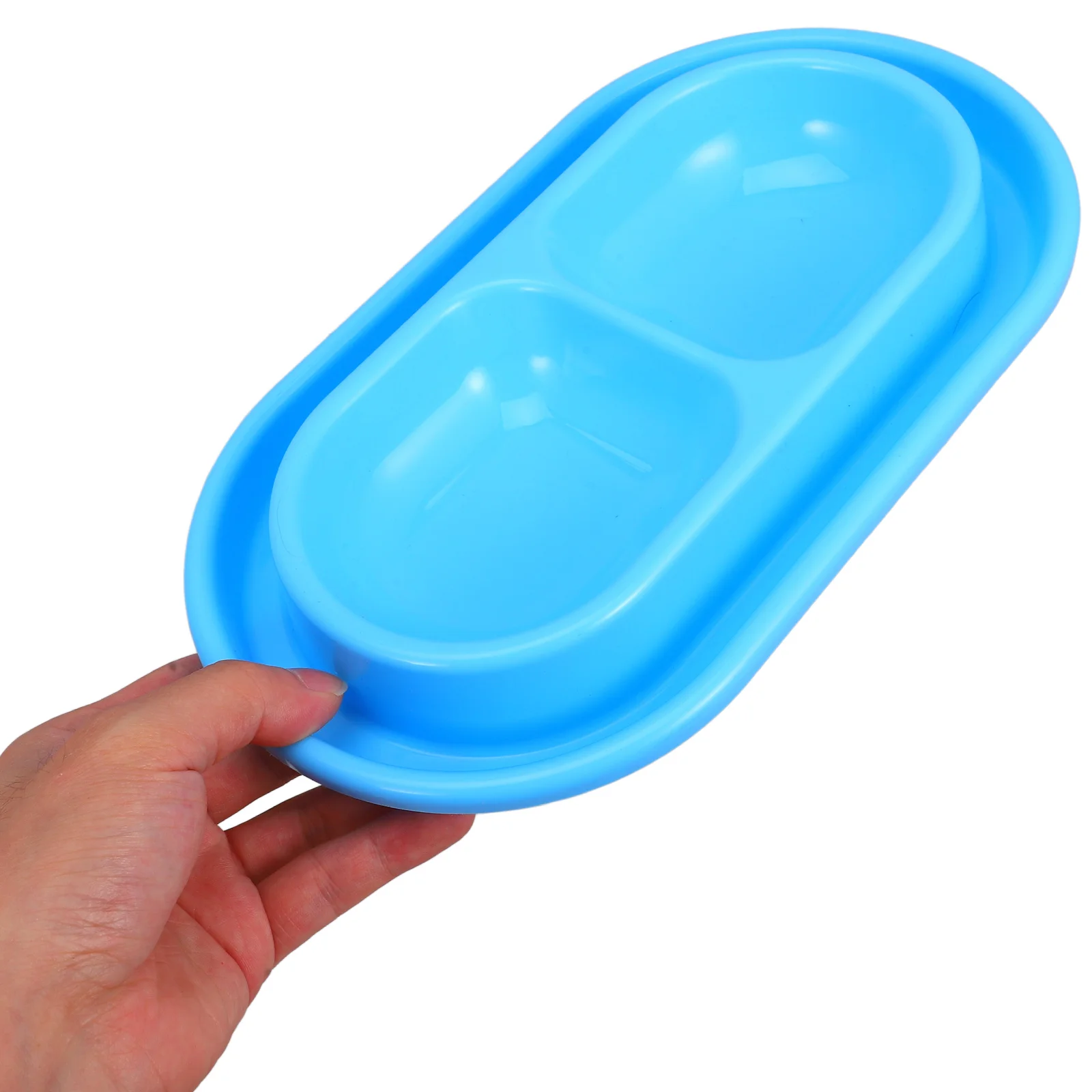 Anti-ant Cat Bowl Dog Food Dish Plastic Raised Bowls Shallow Proof Small Flat Pet Pp Double Plate Feeder