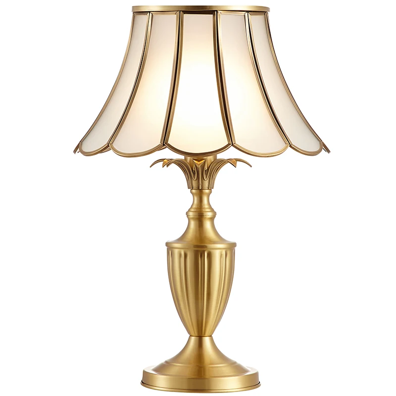 

American simplicity, all-copper desk lamp, European luxury, pure copper, living room bedroom bedside lamp