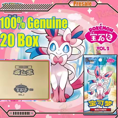 Original Cards Gem Pack Vol.2 Chinese Pokemon TCG Eevee Scarlet Violet Trading PTCG Bag Box Card Custom 1 Case 20 Boxes