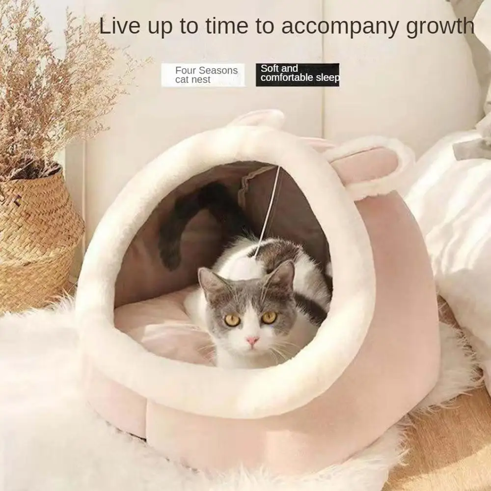 Deep Sleep Cat Bed Warm Pet Basket Cozy Cat House Kitten Lounger Cushion Cat Nesk Tent Very Soft Small Dog Mat Bag Cave Cats Bed
