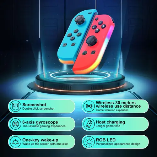 Imagen 2 del producto Controlador inalámbrico para Nintendo Switch NS/OLED/LITE Gamepad Joystick vibración Dual Turbo Control remoto 6 ejes Gyro L/R Joypad
