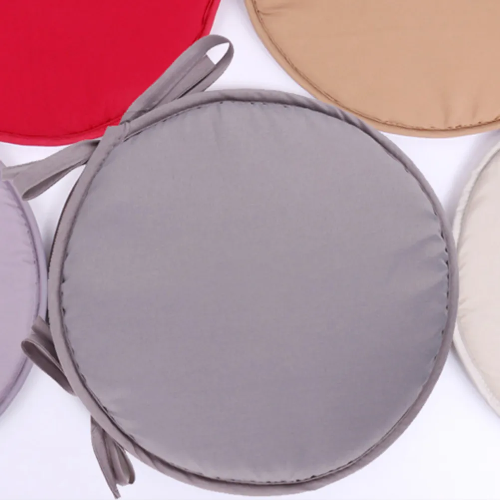 1Pcs Light Grey Round Seat Cushion Diameter 30Cm Thick Sponge Chair Cushion for Home Office Dining Car Restaurant