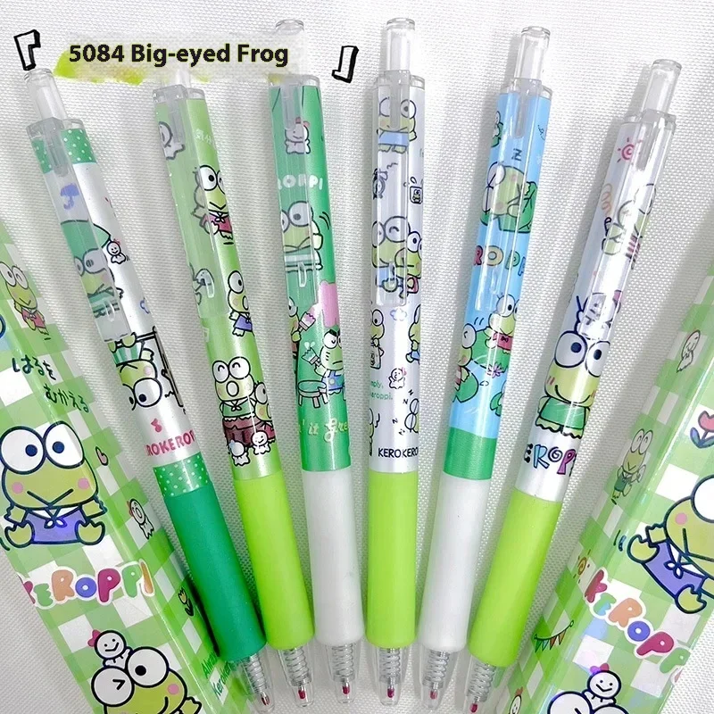 Nuova penna gel per cartoni animati Sanrio 24 pezzi Gli studenti Kawaii imparano la cancelleria 0,5 mm Penna nera e blu Esame scolastico Penne regalo ricompensa