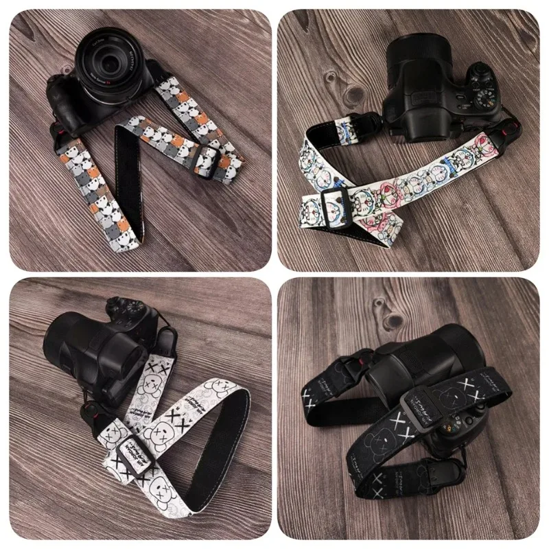 ملحقات حزام الكتف للرقبة سريعة الإصدار للكاميرا بتصميم شخصي كرتوني لكاميرات Canon Nikon Sony Fuji Leica DSLR DSL #1