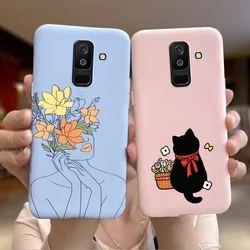 Samsung Galaxy A6 2018 Mobile phone case SM-A600 A600F For Samsung A6 plus 2018 A605 A605F Liquid Silicone Bumper Soft Matte Bag
