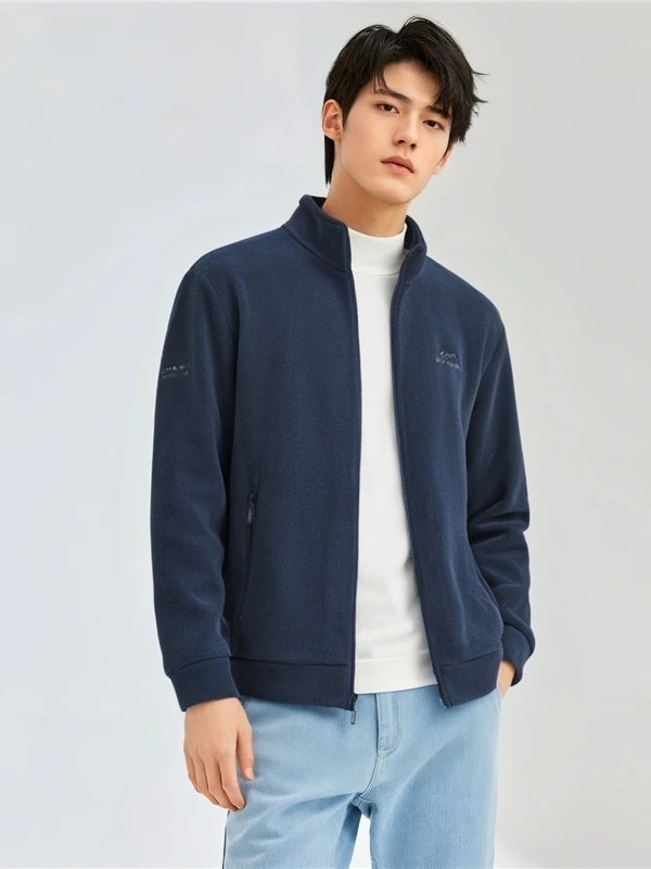 

Мужская повседневная одежда с воротником-стойкой Thiened Jaet Autumn Faion Ci Sle, верхняя одежда из полиэфирного волокна, теплая, предоставляемая Orlon Fce