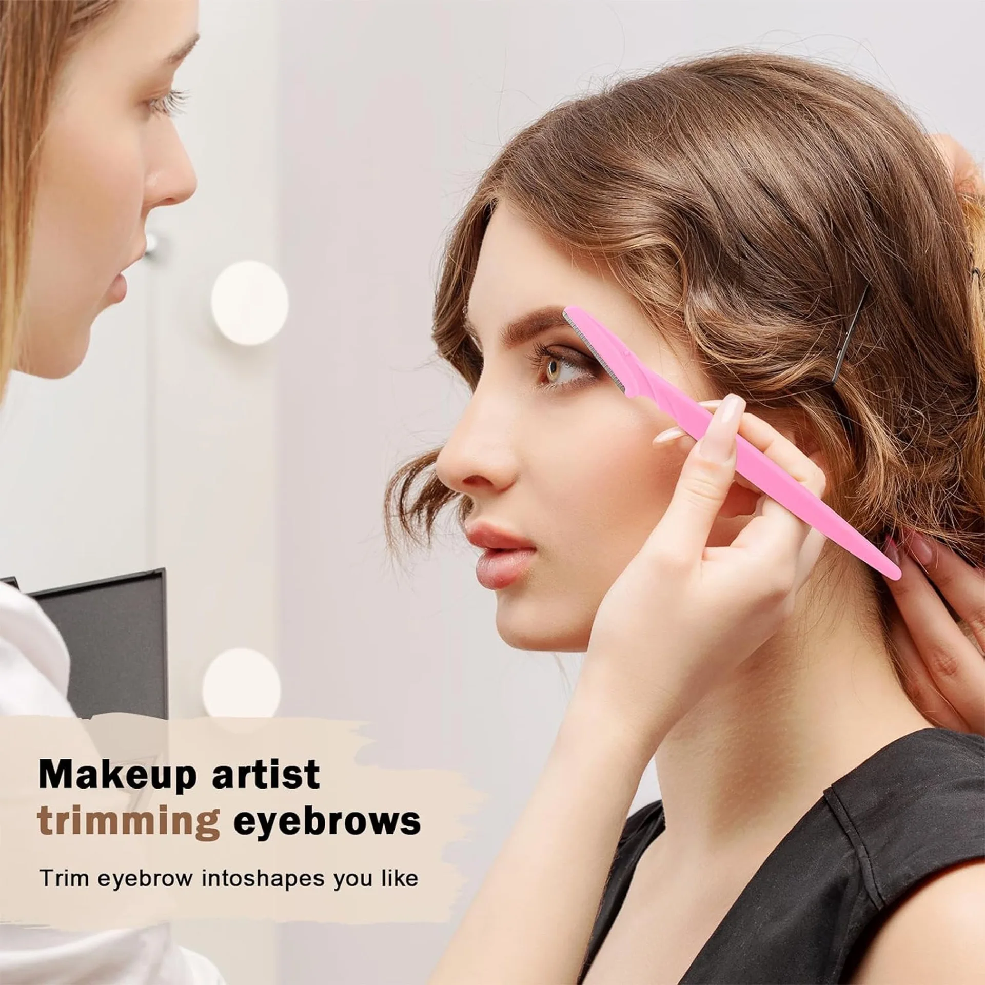 10/40Pcs Eyebrow Trimmer Face Blade Shaver Portable Eye Brow Epilation Hair Removal Safety Eyebrow Cutting Woman Makeup Tools