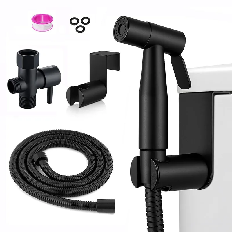 

Handheld Toilet Bidet Sprayer, Water Pressure Adjustable Sprayer with Hose and 1/2 "T-Valve, for Toilet, Bidet, Shower etc