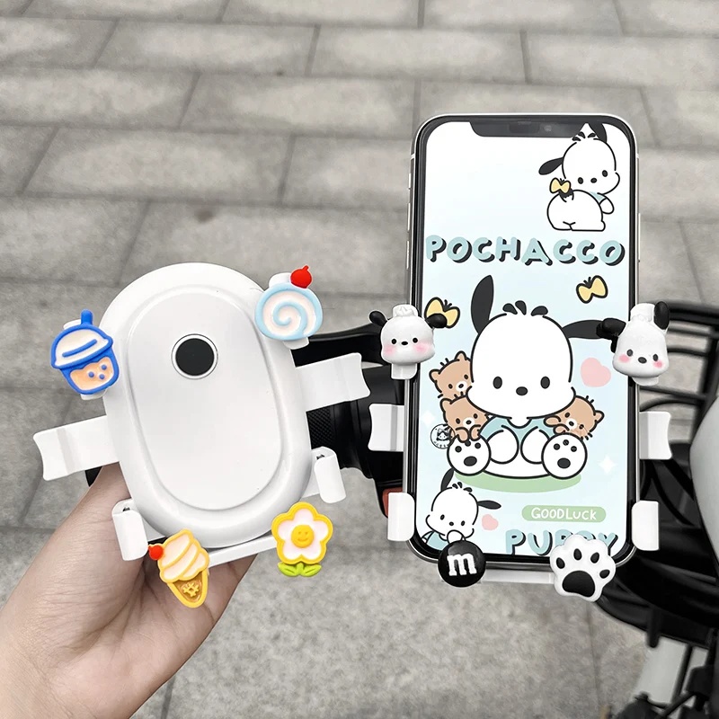 Electric vehicle motorcycle mobile phone holder cute cartoon battery car riding takeaway rider navigation bracket shockproof