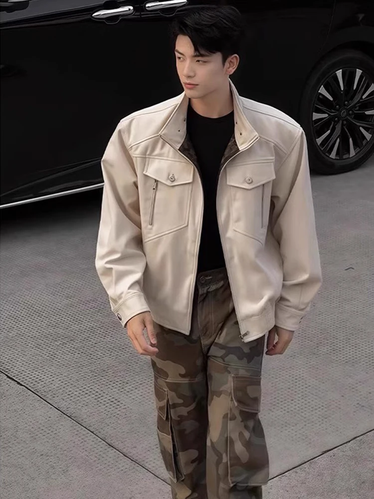 

Cleanfit ort Flight Jaet Men's Padded oulder High-End Feeling Cool American Harrington Workwear Baseball orm