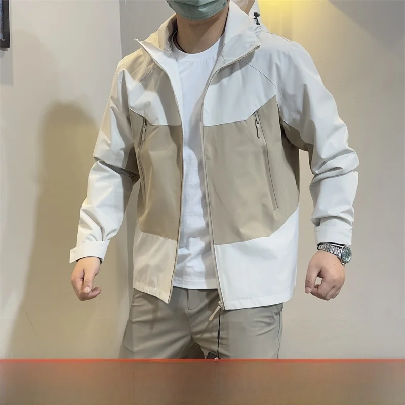 

Beginner Friendly Outdoor Windproof Waterproof ex Floing Jaet Stand Fit Long Sve Hooded Spring Autumn Jaet