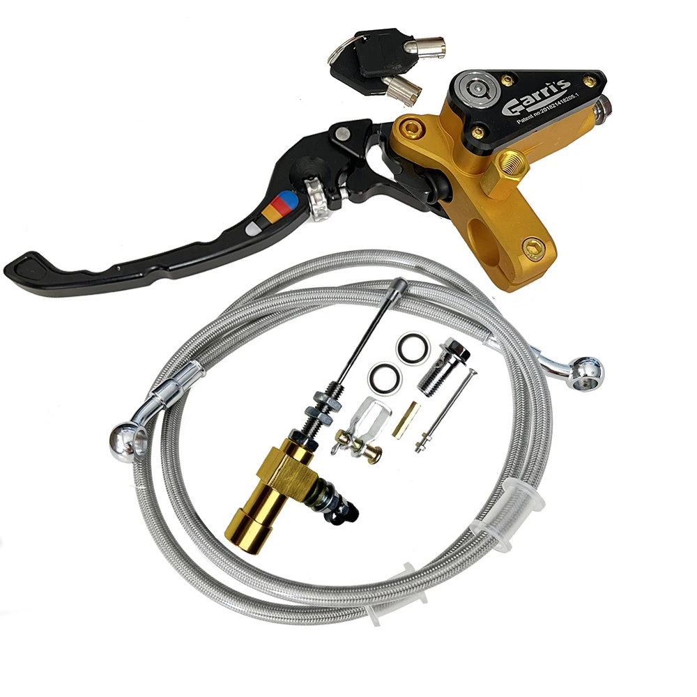 12.7mm Motorcycle Master Cylinder Lever Hydraulic Clutch Oil Hose Line Pipe Rear Foot Brake Pull Rod Anti theft belt lock