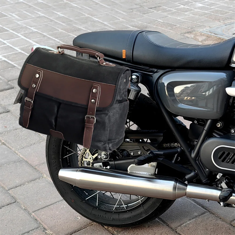 

Motorcycle Retro Tool Kit bag Large Capacity Waterproof Saddlebag For Softail Standard Dyna Rider Sport Glide Left Side Bags