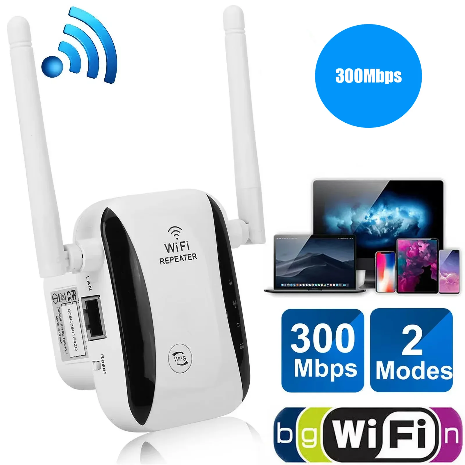 

Small Steamed Buns 300Mbps Wireless WIFI Extender Repeater Home Router Wifi Range Signal Amplifier Network Remote Wifi Extender