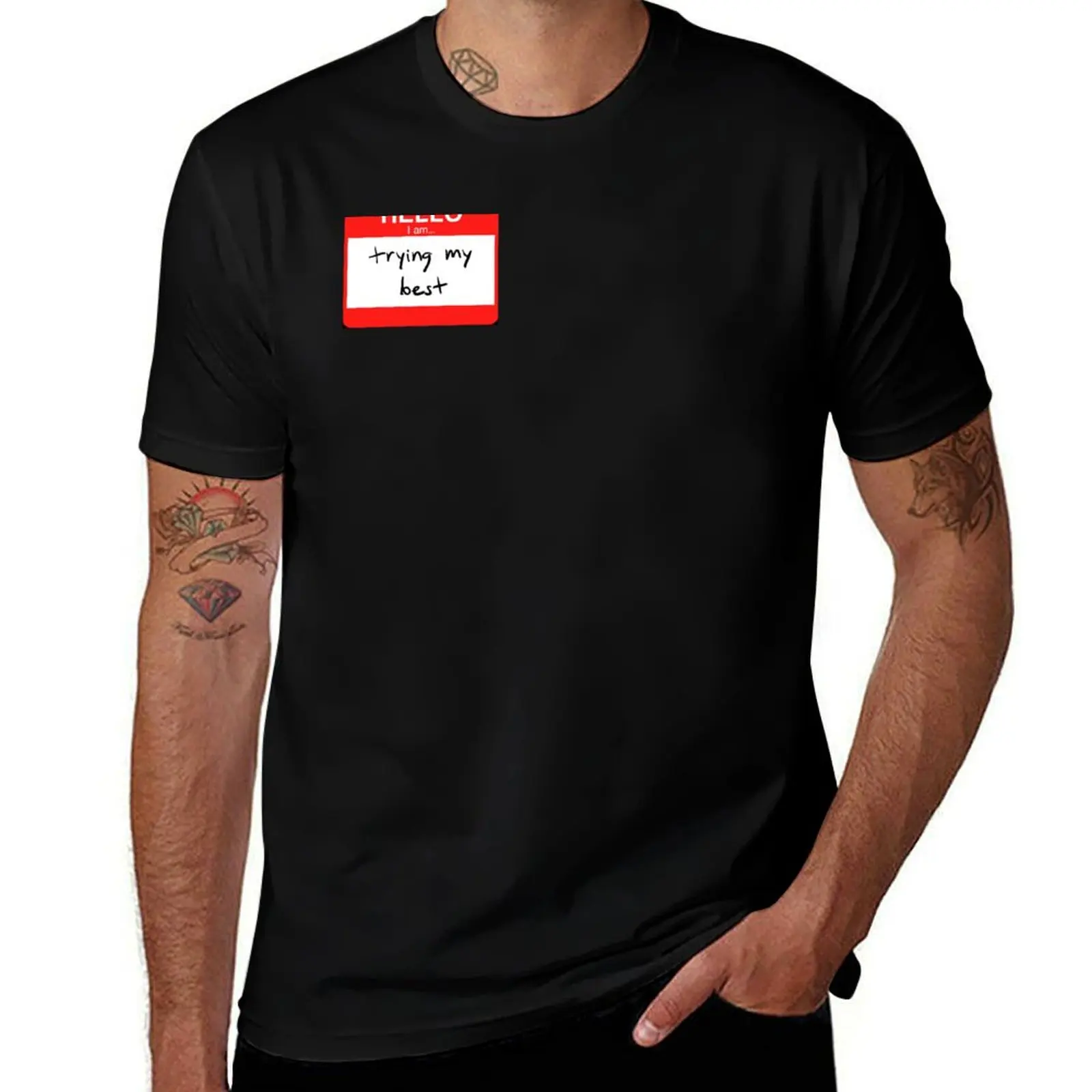 

fit shirts t - for man t T-Shirt shirts shirts Black t My man cotton funny for Best I’m printed Trying slim