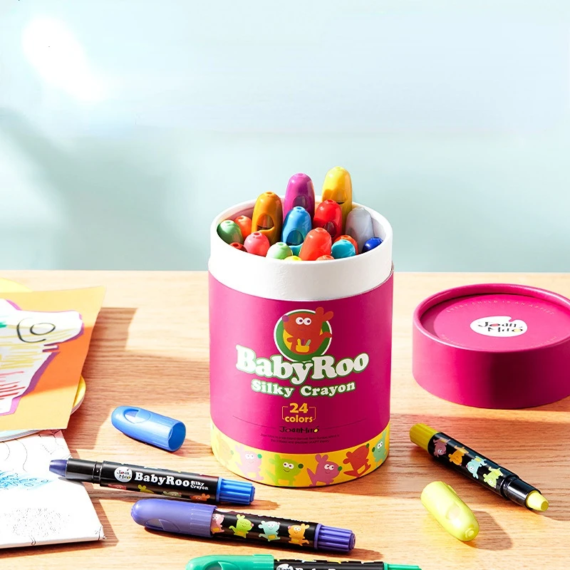 12/24/36 Colour Children's Rotating Silky Crayon Washable Pigment Set Oil Painting Stick Art Creation Tool Color Box Packaging