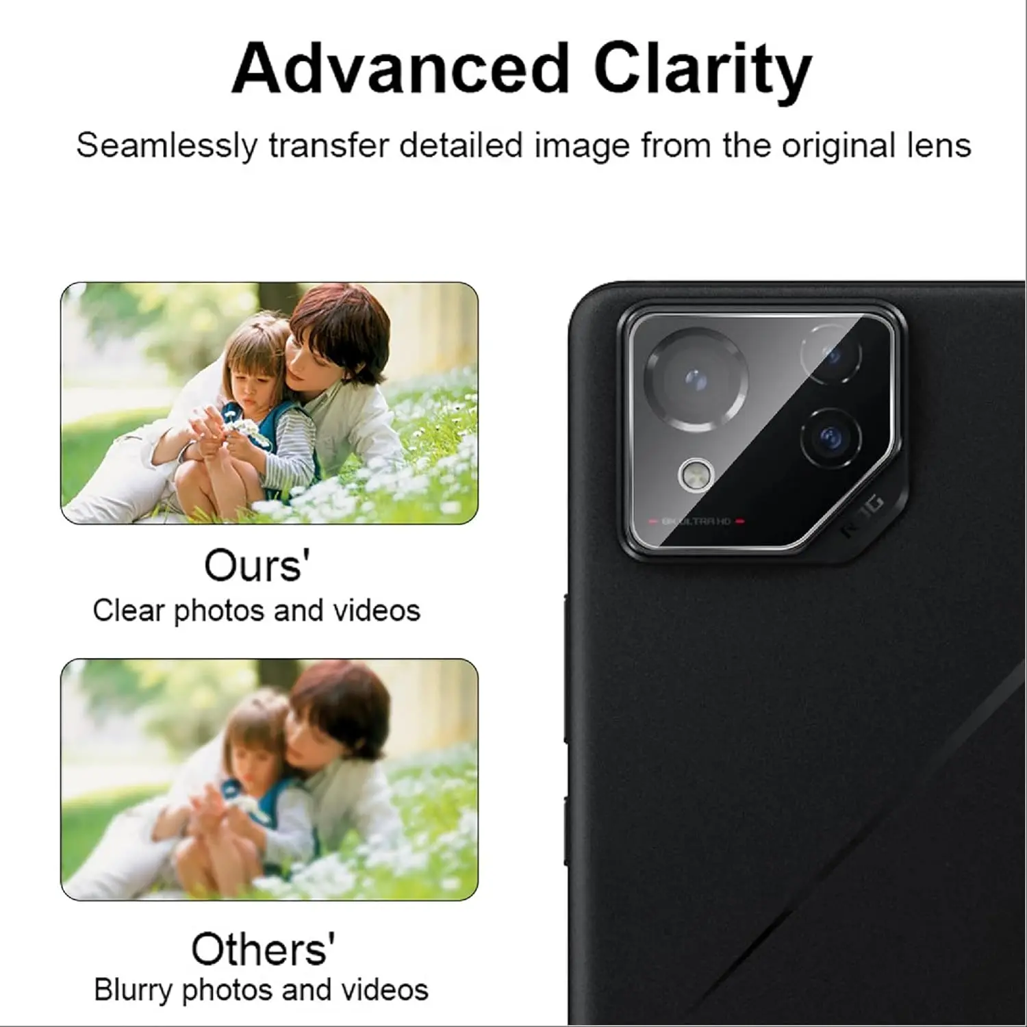 For Asus ROG Phone 9 8 Pro 9pro Clear Ultra Slim Rear Back Camera Lens Protector Cover Guard Soft Tempered Glass Protection Film