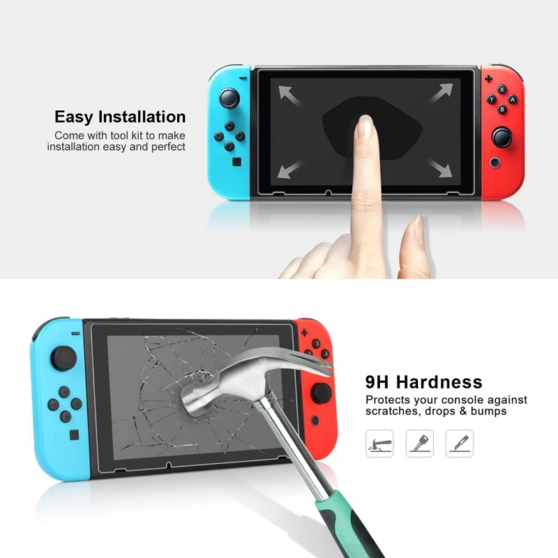 3 Packs Screen Protector Tempered Glass Premium HD Clear Anti-Scratch Screen Protector For Switch 2 Switch Lite Switch OLED
