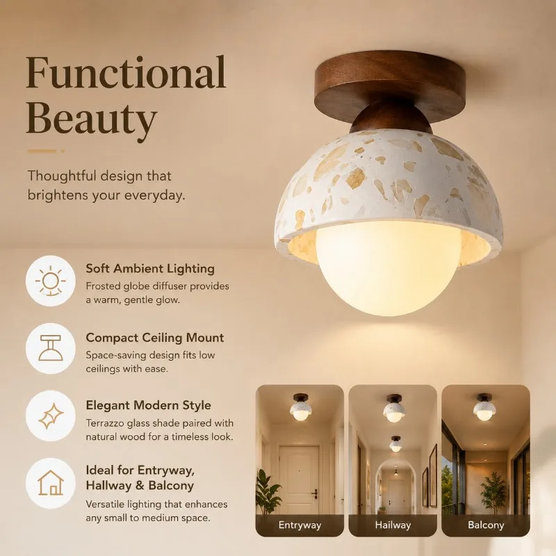 

Translucent Stone Minimalist Modern Corridor Lighting Medieval Chinese Minimalist Corridor Entry Household Balcony Ceiling Light