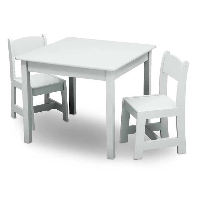 

Kids Wood Table and Chair Set (2 Chairs Included) - Ideal for Arts & Crafts, Snack Time, & More - Greenguard Gold Certified