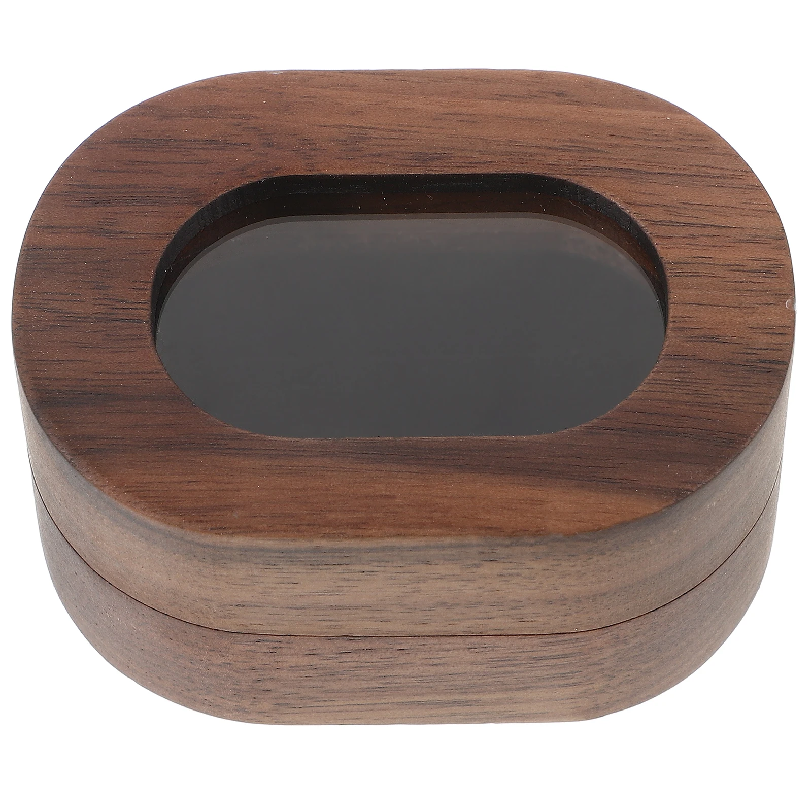 

2 Slot for Proposal Wedding Ceremony Black Dual Wedding Ring Box Slot Jewelry Ring Bearer Gift Boxes Holder Storage