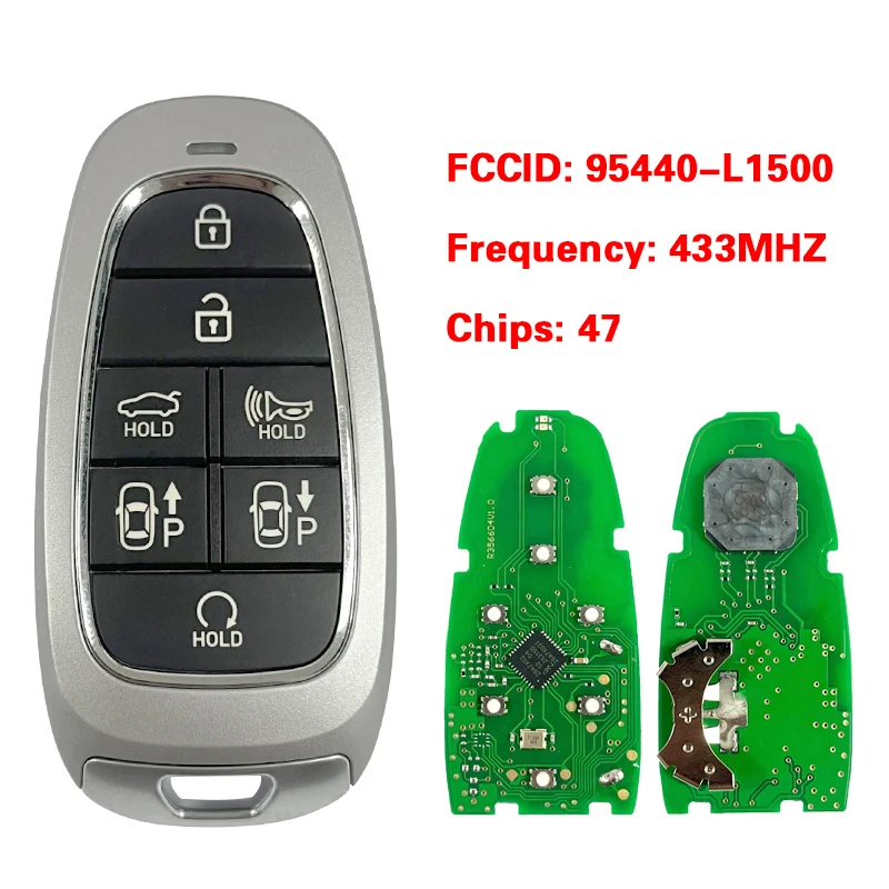 CN020159 2019-2021 For Hyundai Sonata 7-Button Smart Key PN 95440-L1500 TQ8-F08-4F28