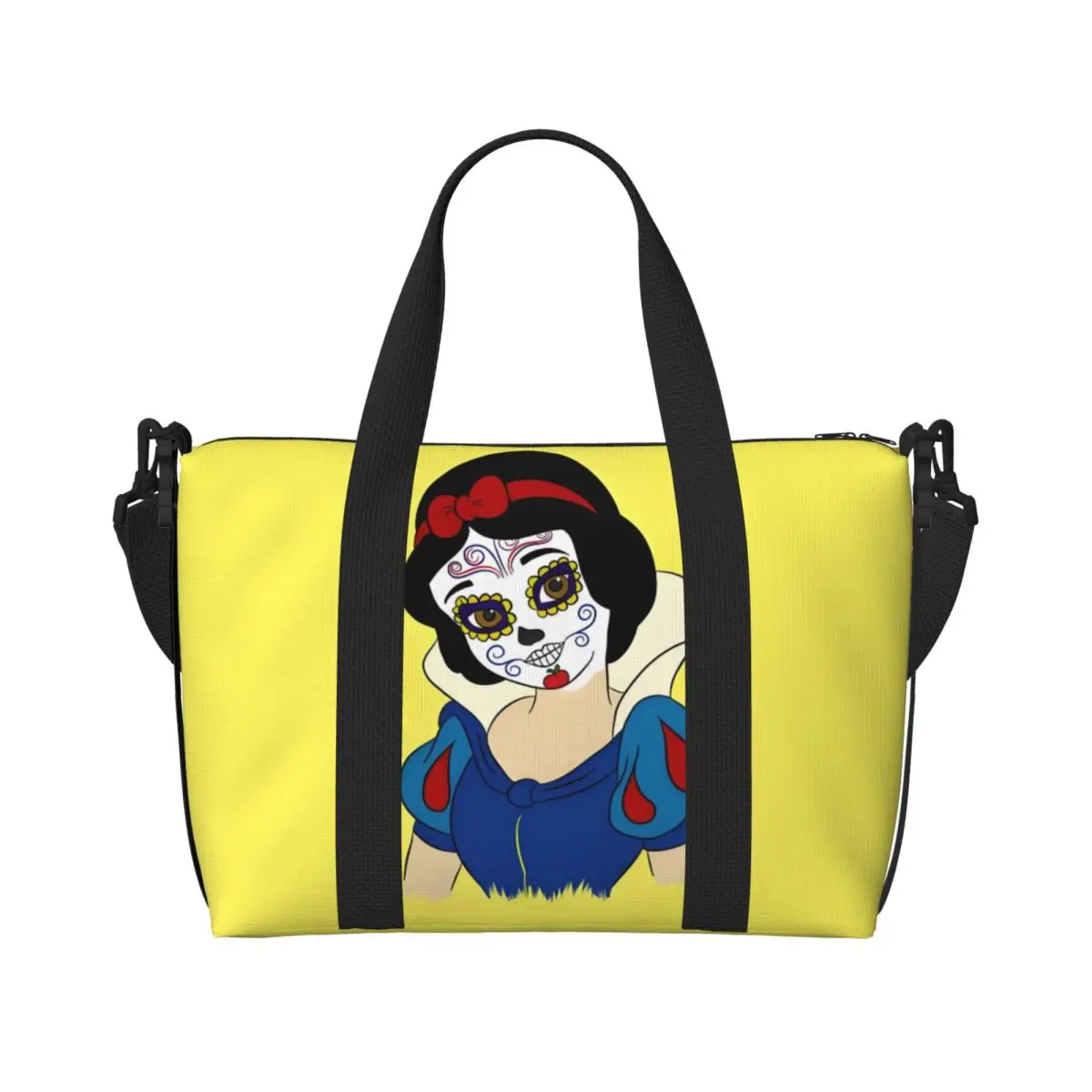 

Custom Snow White And Anime The Seven Dwarfs Beach Tote Bag Women Big Compartment Beach Gym Travel Bags