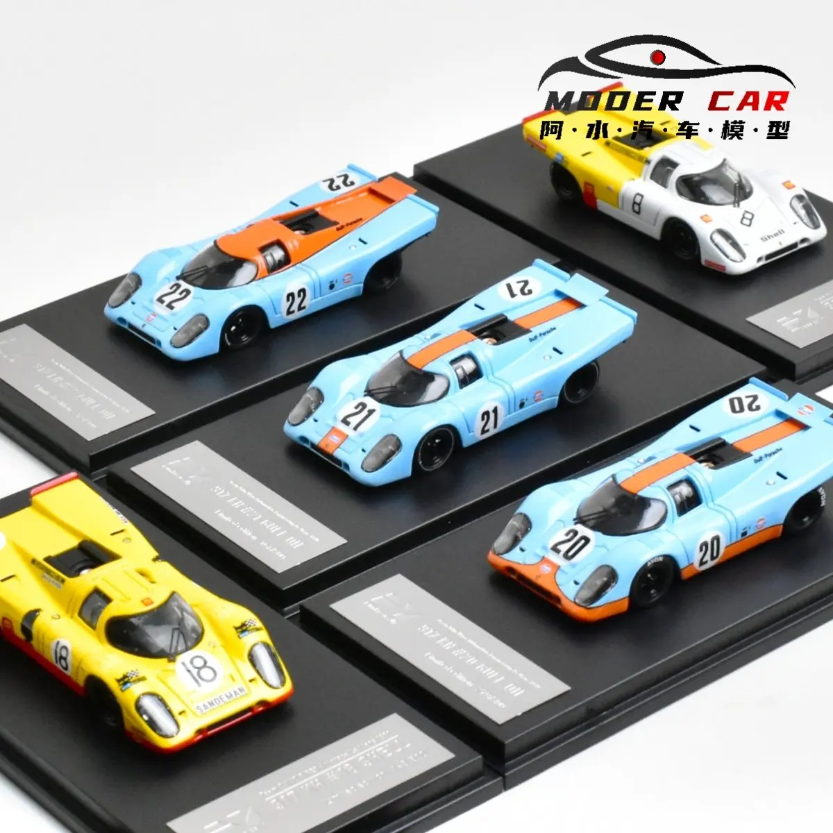 Modelo de Carro Diecast Finclasscially FY 1:64 RWB 917K