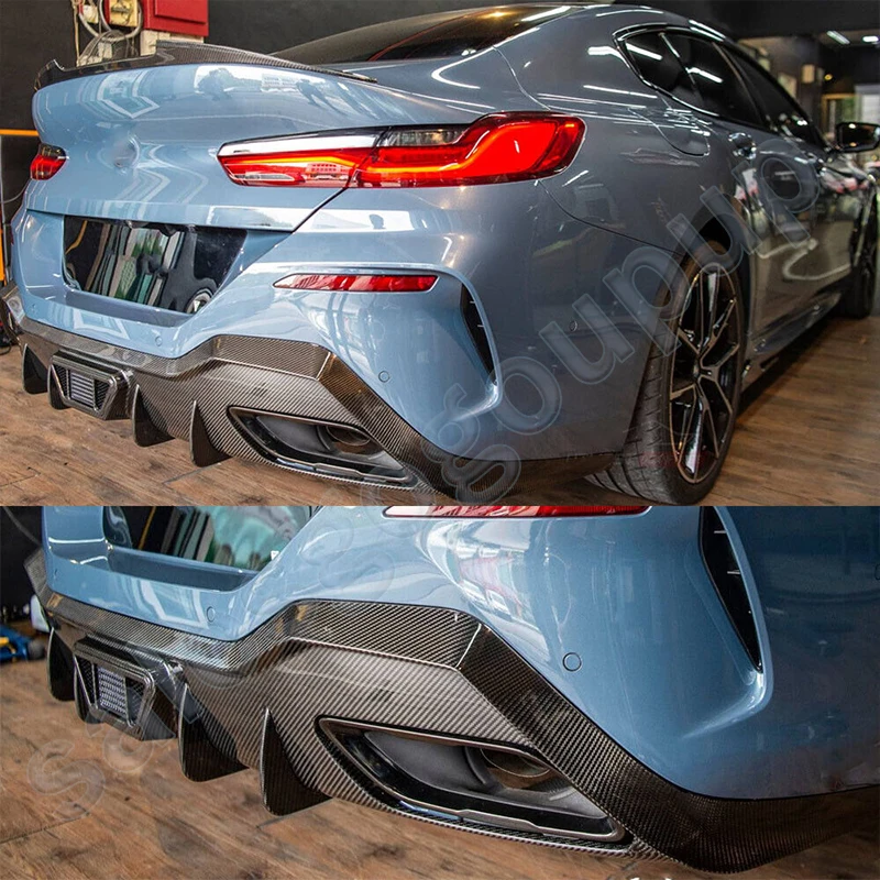 

Для BMW 8 серии G16 M850i M40i 840d Gran Coupe: спортивный задний диффузор с карбоновым покрытием, 2019-н.в.