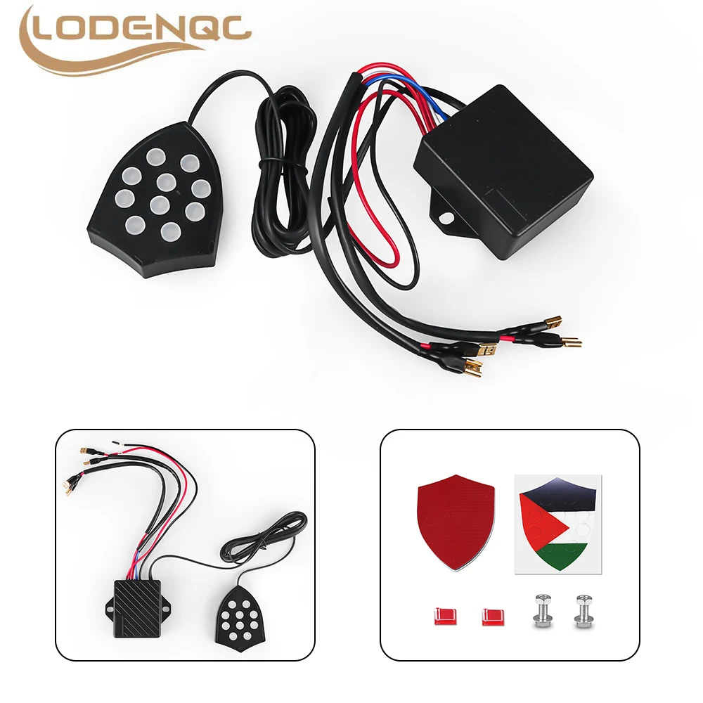 

12V-24V 10 Sound Musical Electronic Horn For Any Vehicles Controller Regulator Monitor Automotive Modification Accessories