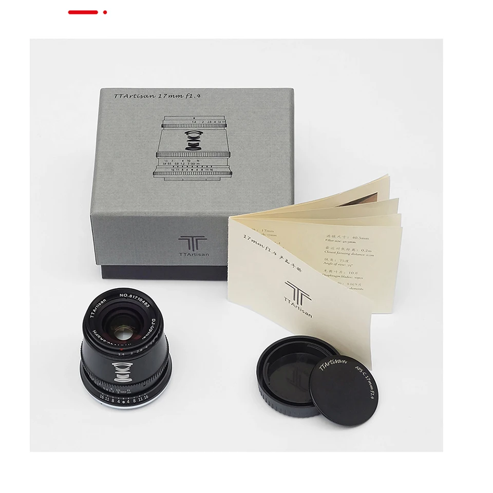 TTArtisan APS-C 17mm F1.4 Wide Angle Large Aperture Camera Lens Suitable for Travel Humanities Photography with E X M43 mount