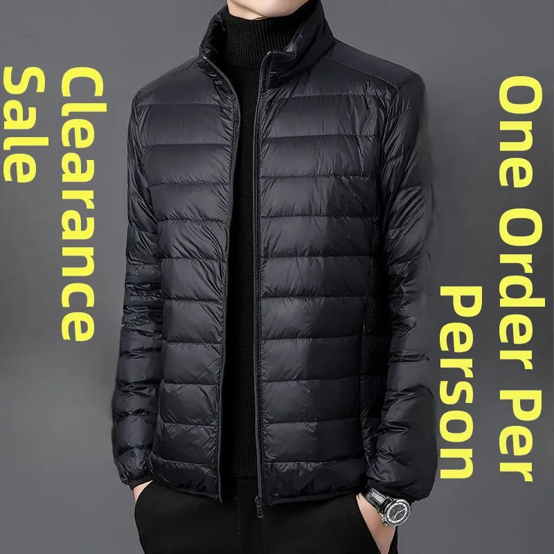 

Lightweight Cotton Jaet Men's Autumn Winter Stand Collar Casual down Cotton Coat Hooded ort Length Outerwear Large Size T...