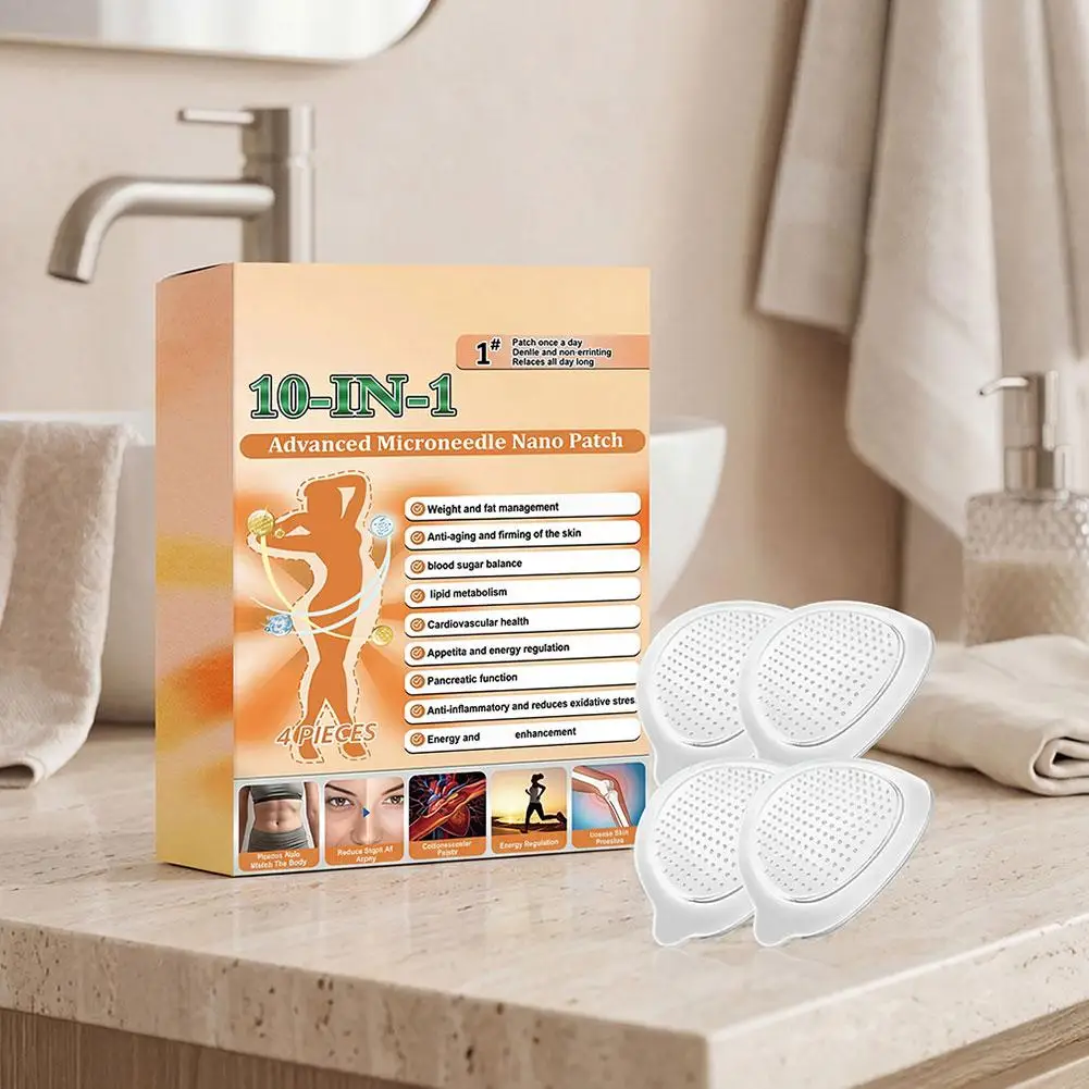 10-In-1 Microneedle Patch Moringa Nano Microneedle Patch NAD+ Berberine Infused Body Care Support Metabolic Body Care