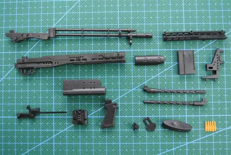 1/6th Mini Puzzle M14BER Combat Rifle Gun Model Plastic Assemble Weapon for 12 Inch Action Figures Soldier Military Building Toy