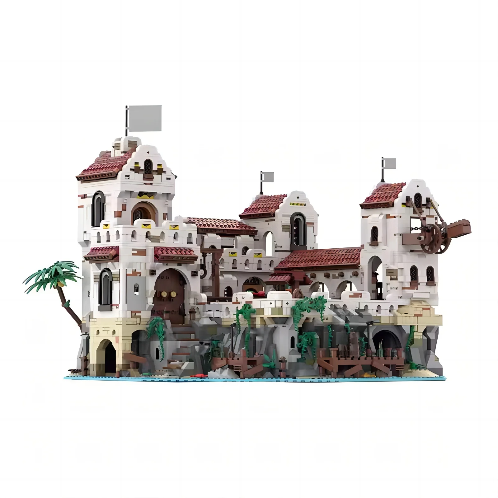 High Difficulty-49155 MOC Barracuda Bay Eldorado Fort Pirate Building Blocks DIY Toy Building Blocks Hobby Assembly Gift