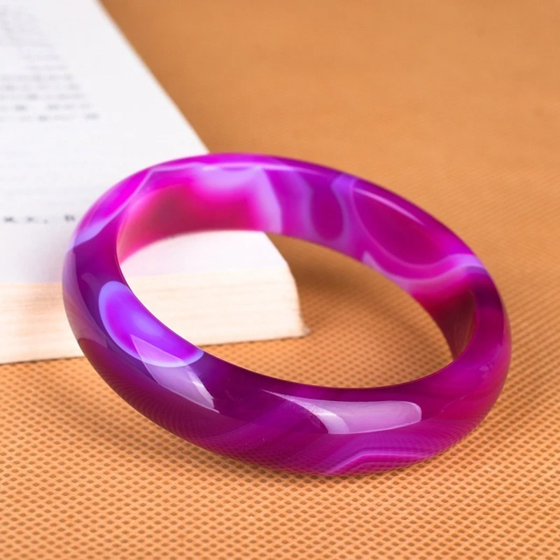 سوار العقيق الأرجواني الطبيعي سوار العقيق البنفسجي للنساء #1