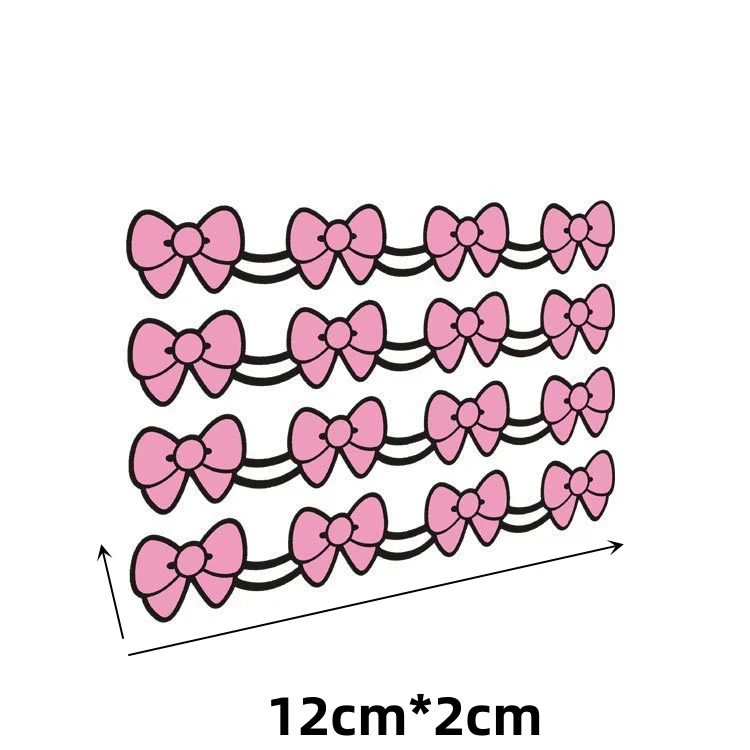 Car Stickers Bowknot Baby Pink Cute Lovely Cartoon Decals For Rearview Mirrors Motorcycle Auto Tuning Styling
