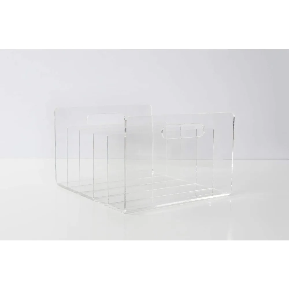 Clear Acrylic File Sorter 5 Slots Desktop Organizer for Office Home Closet Storage