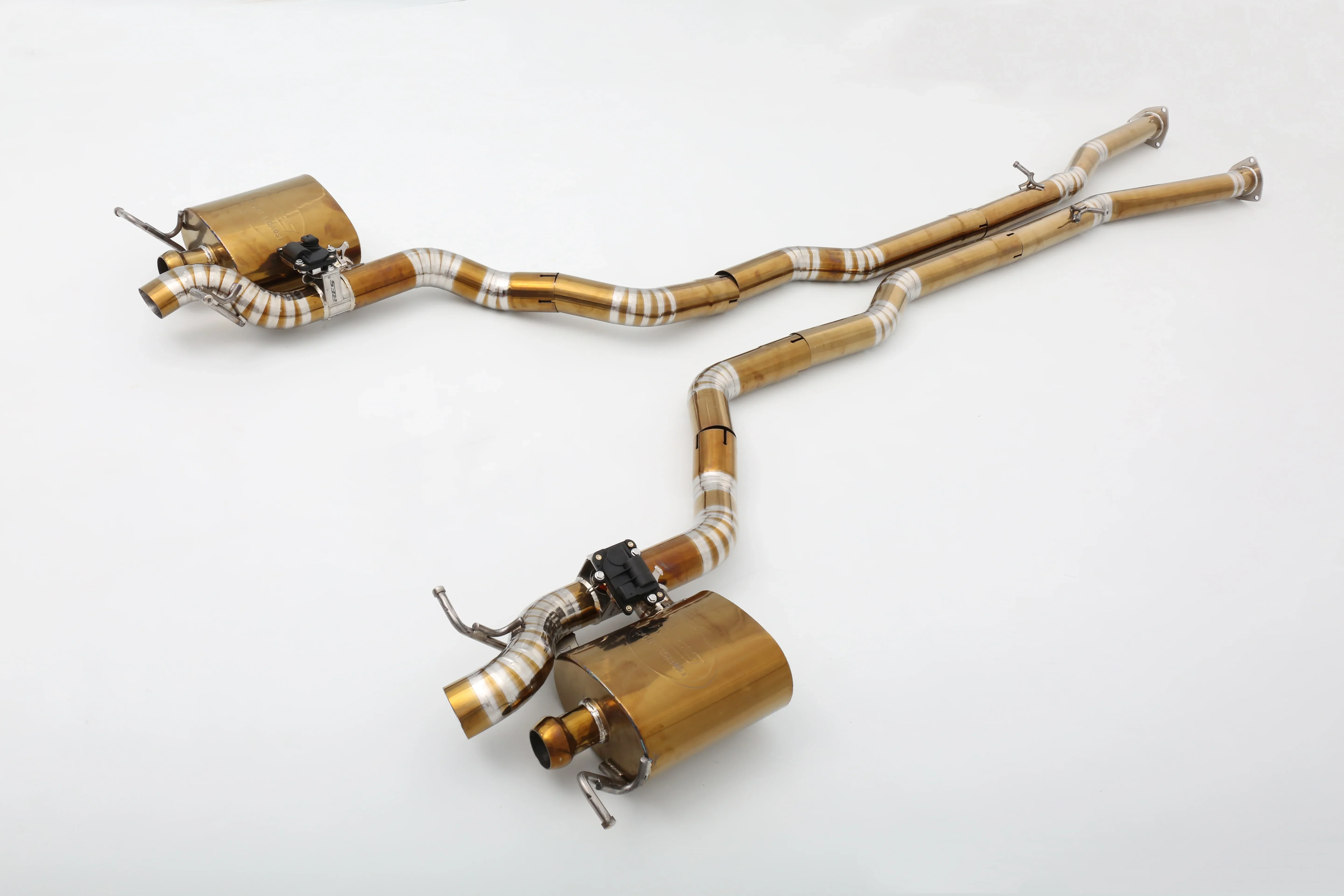 Custom 304 Stainless Steel/Titanium Valved Exhaust System Designed Specifically for 4.0T V8