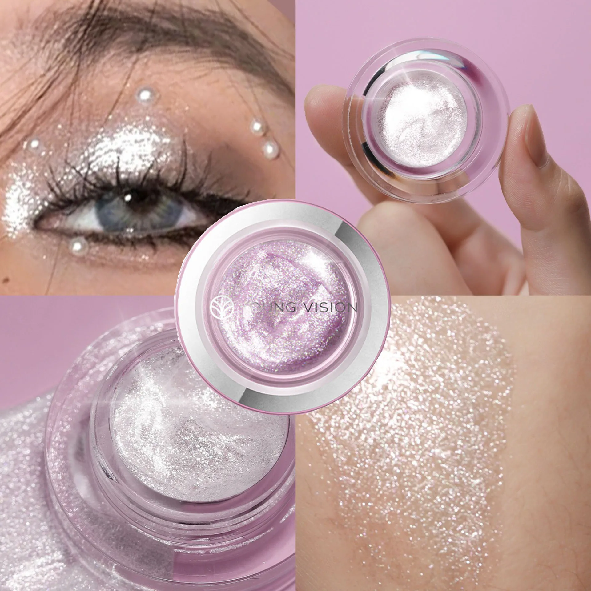 

Gel eyeshadow fine flash highlight liquid eyeshadow improve complexion easy to apply makeup waterproof long-lasting makeup