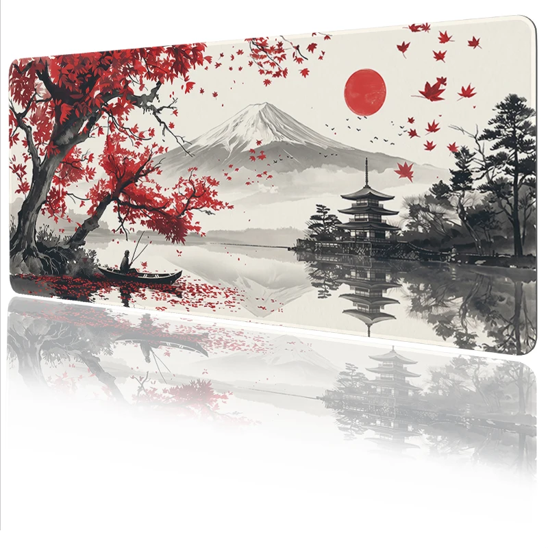 Mouse Pad Ink Wash Painting Red Tree Gaming XL Home Large Mousepad XXL Desk Mats Carpet Gaming laptop Mice Pad Table Mat