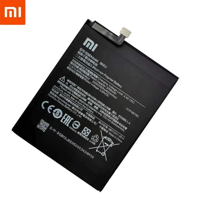 Xiao Mi Original Phone Battery BM3J For Xiaomi 8 Lite MI8 Lite High Capacity Polymer Replacement Battery 3350mAh Fast Shipping