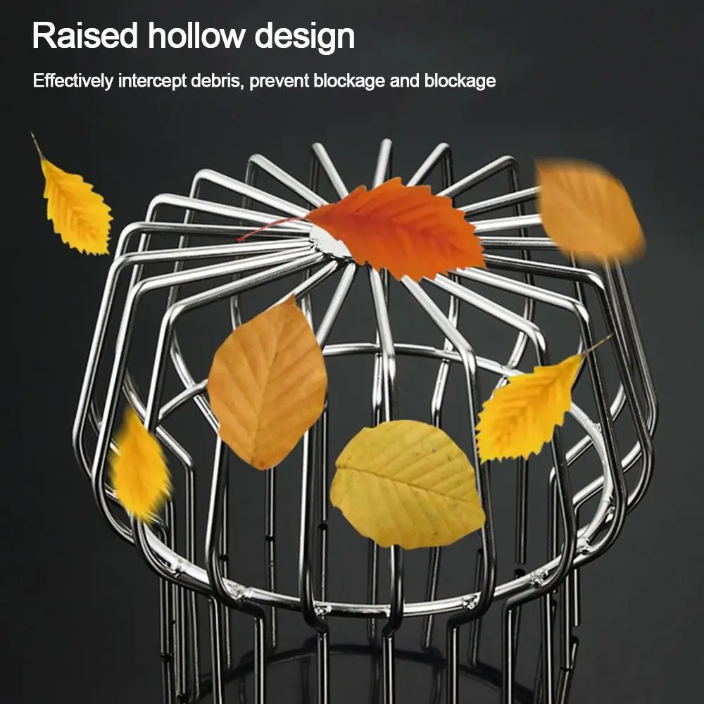 Downpipe Strainer Roof Floor Drain Leaf Debris Trap Anti-blocking Balcony Drainage Cover Downspout Protection Net