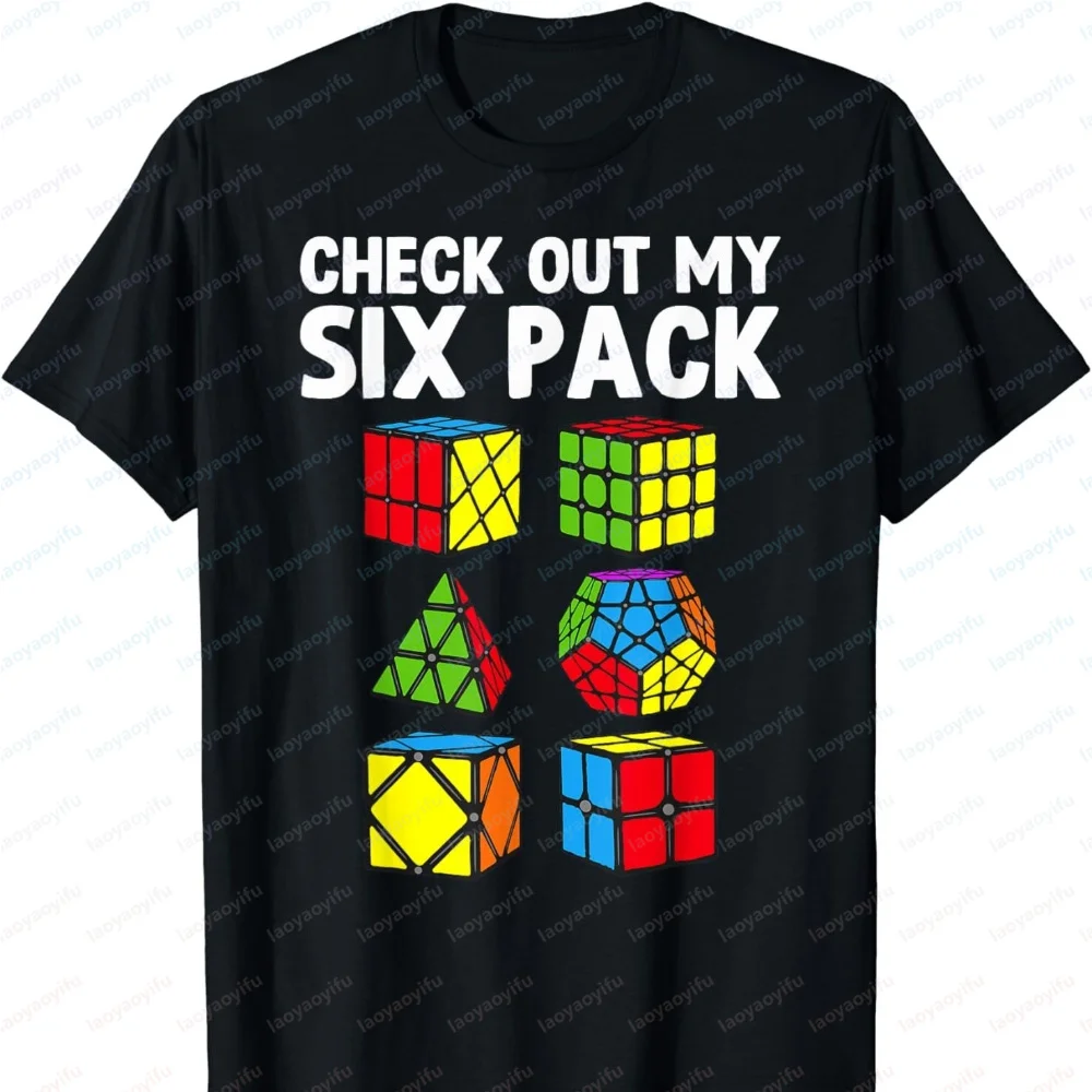Camiseta Unisex con Estampado de Cubo de Rubik, Divertida, para Regalo de Speed Cubing, de Algodón de Alta Calidad, Manga Corta