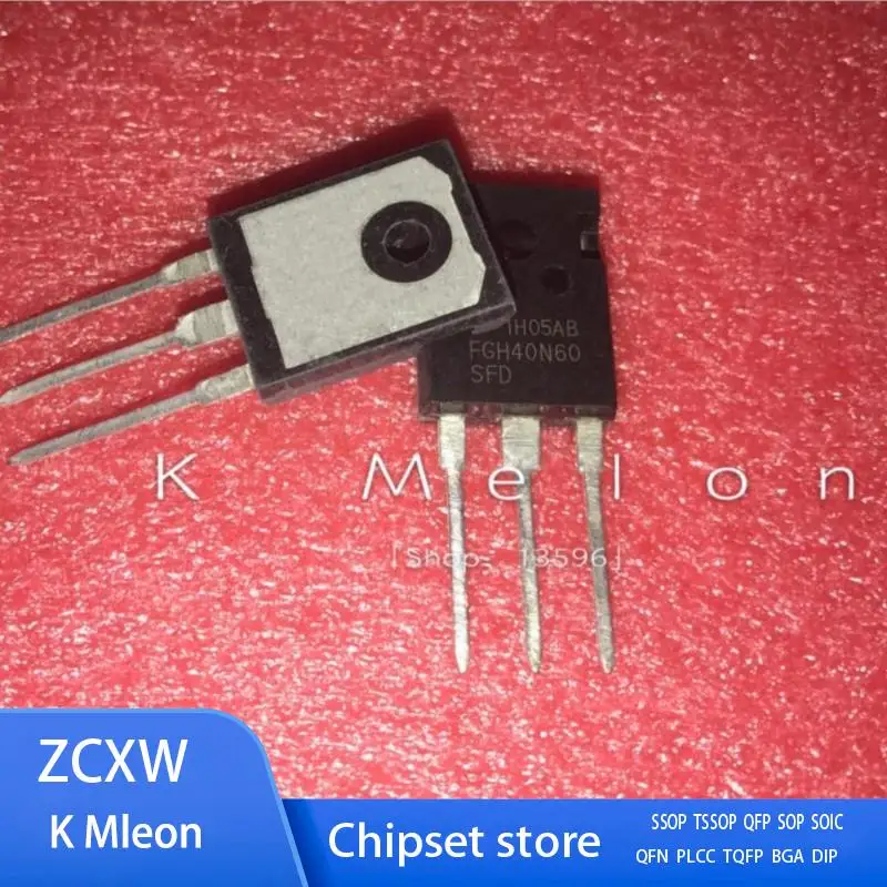 10PCS/LOT   FGH40N60SFD FGH40N60UFD FGH40N60 40N60 TO-247 40A 600V