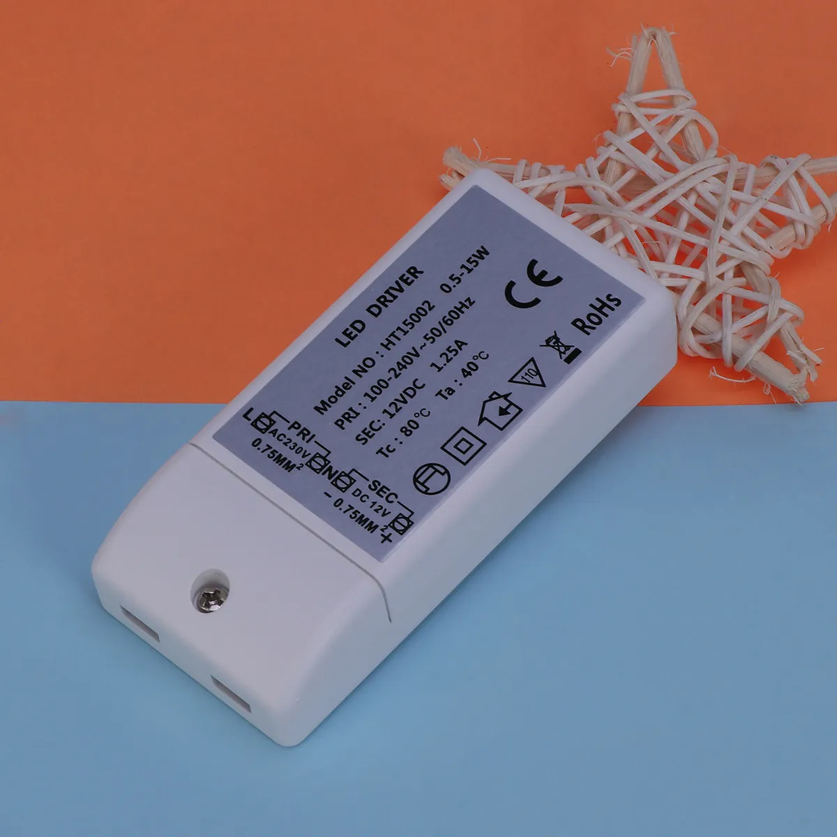 

15W Dc 12V LED Driver Constant Voltage Power Supply for G4 Mr16 Lamps White 91x41x20mm CE RoHS Certified Overvoltage Short