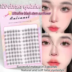 120 natural eyelash extensions, makeup, personal eyelash clusters, mixed eyelashes, 10 rows large capacity Eyelash beginners