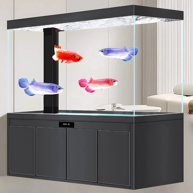 

Living Room Fish Bowl Aquarium Shrimp Live Fish Ecology Ecology Aquarium Luxury Minimalist Design Furniture El Acuario Lsyg