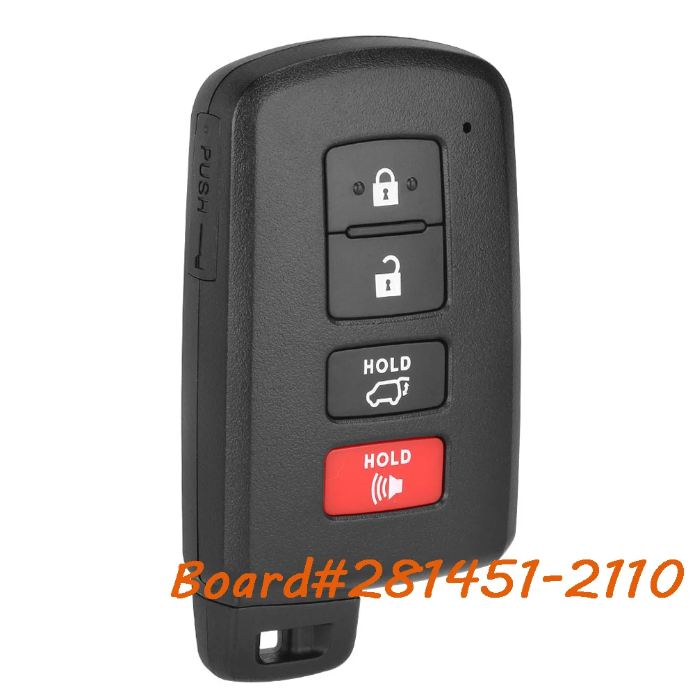 

KEYECU 281451-2110 Умный дистанционный брелок без ключа для Toyota Highlander 2014 2015 2016 2017 2018 2019 Kluger Sequoia 2020 HYQ14FBA