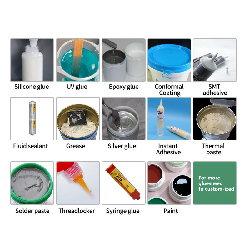YK-300 Semi-Automatic Pneumatic Glue Dispenser 220V CNC Automatic Building Material Adhesion Machine Motor Engine Core